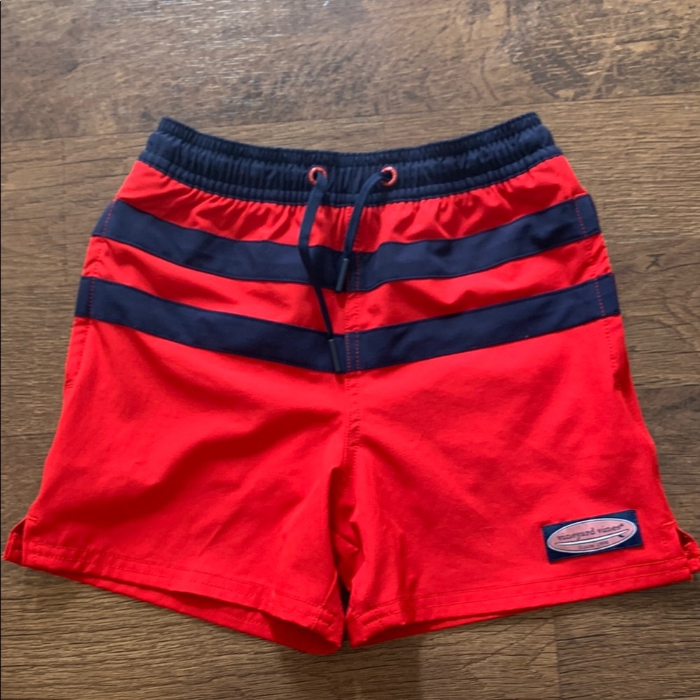 Vineyard vines Red and Navy Swim Shorts
